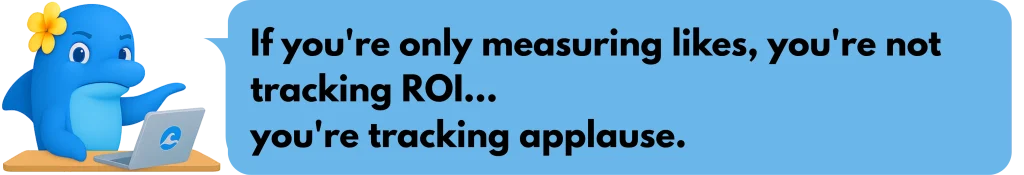 If you're only measuring likes, you're not tracking ROI - you're tracking applause