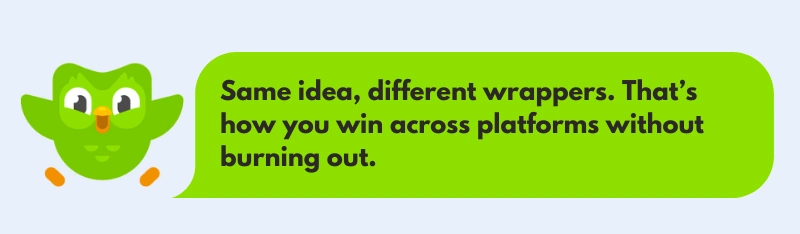 Duolingo repurposing